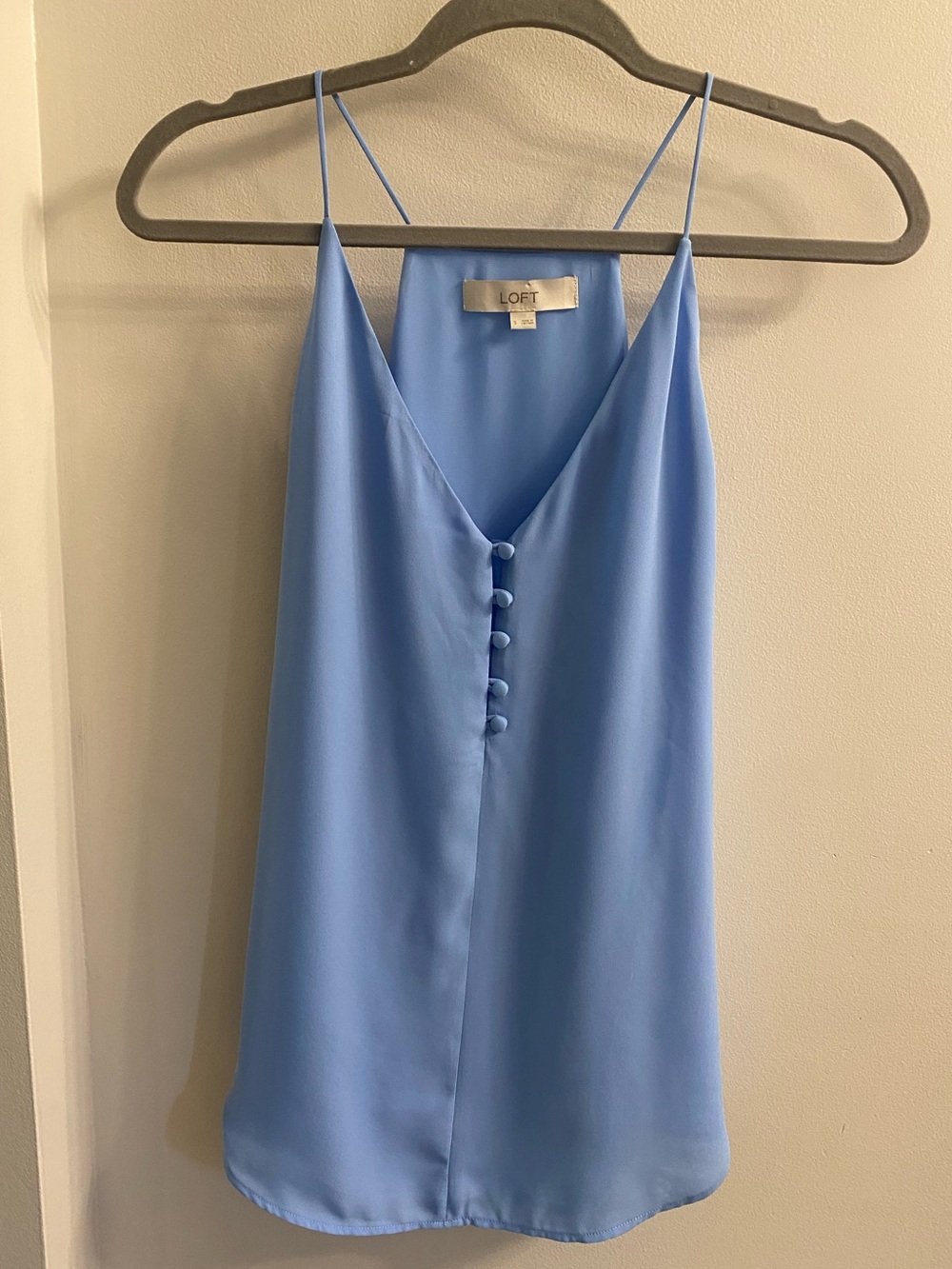 LOFT Light Blue V-Neck Spaghetti Strap  Top